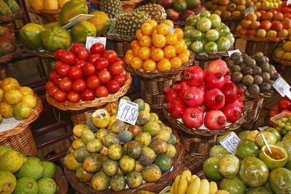 Fruit stall with passion fruit