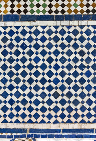 Close-up of zellij mosaic