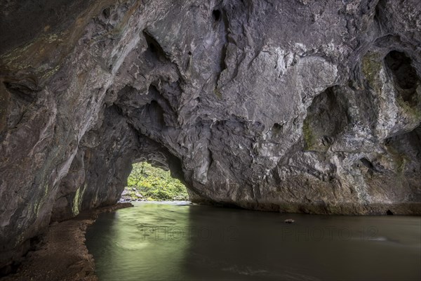 Rock bridge in Zelske Jama cave