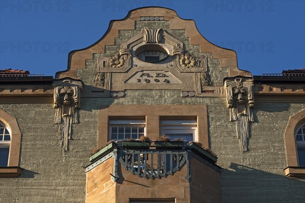 Gable of art nouveau building