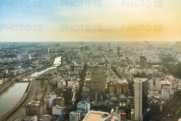 View of Ho Chi Minh City and Saigon River from the Bitexco Financial Tower