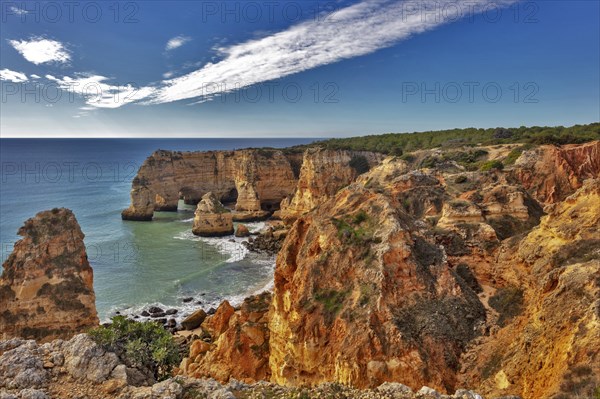 Beach and coloured rocks