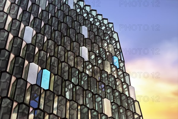Detail of the glass facade