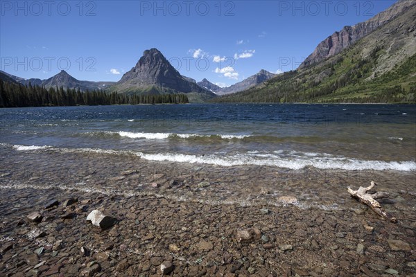 Two Medicine Lake in front of Sinopah Mountain