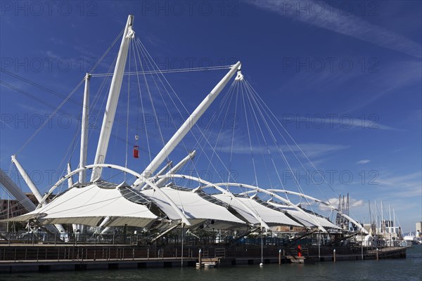 Tent roof construction of the Piazza delle Feste