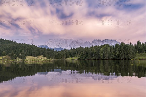 Lake Geroldsee with dramatic clouds