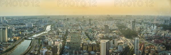 View of Ho Chi Minh City and Saigon River from the Bitexco Financial Tower