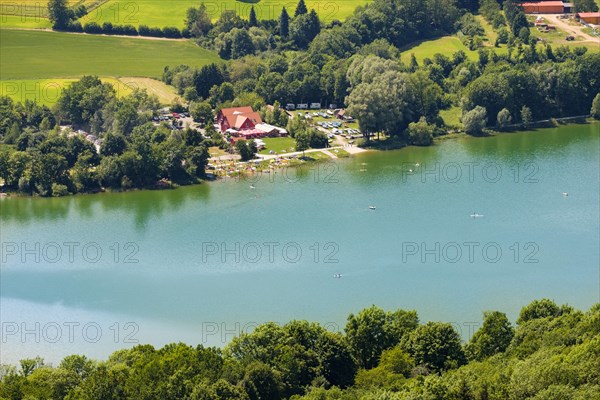 Bathing beach at Happurger See