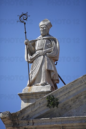 Statue of saint on the church Crkva Sv. Nikole