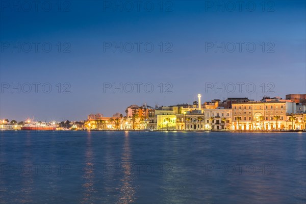 City view at dusk