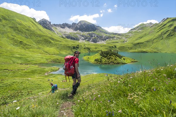 Hiker on hiking trail