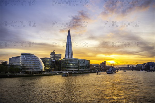 Skyline of the office complex More London Riverside