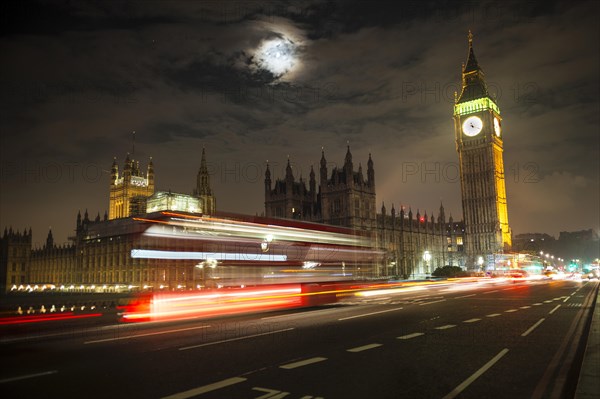 Palace of Westminster with Big Ben at night