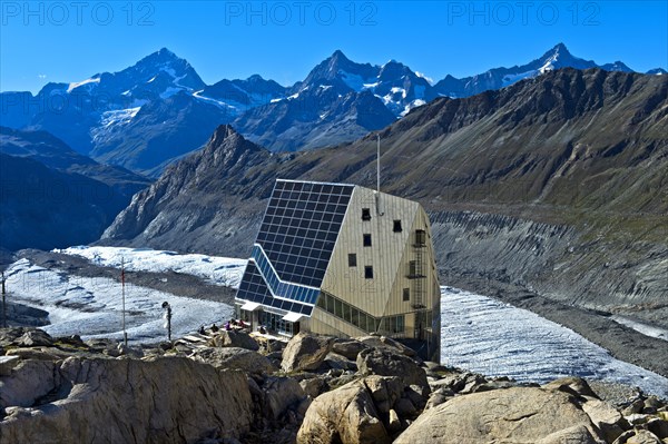 Solar panel on the Monte Rosa Hut