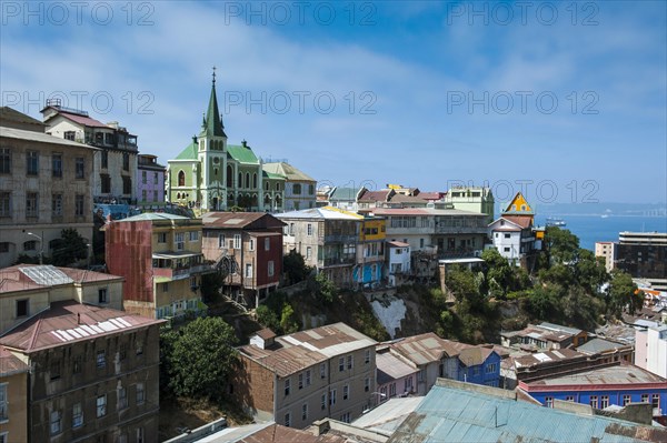 Overlook over colourful houses