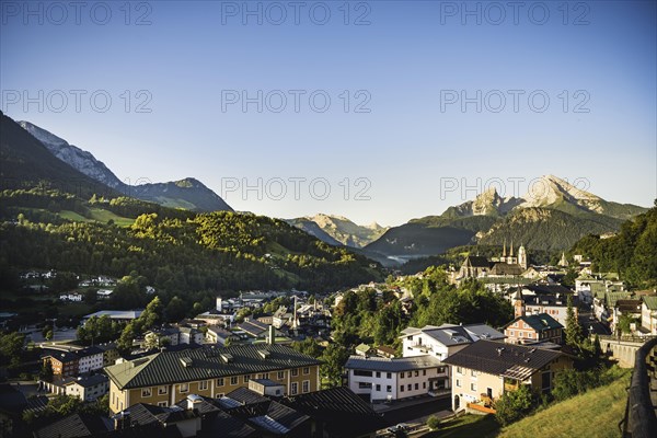Village view with parish church St. Andreas and collegiate church St. Peter