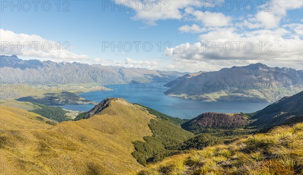 View of Lake Wakatipu and Mountain Range The Remarkables