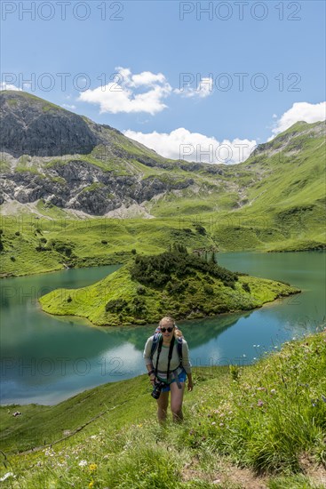 Hiker on hiking trail
