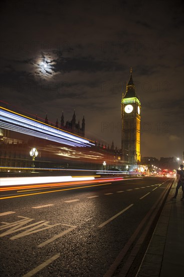 Palace of Westminster with Big Ben at night