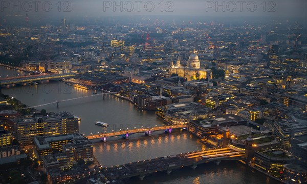 View of River Thames with London Bridge