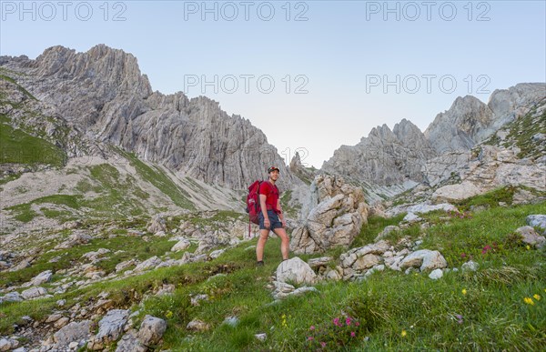 Hiker during the ascent