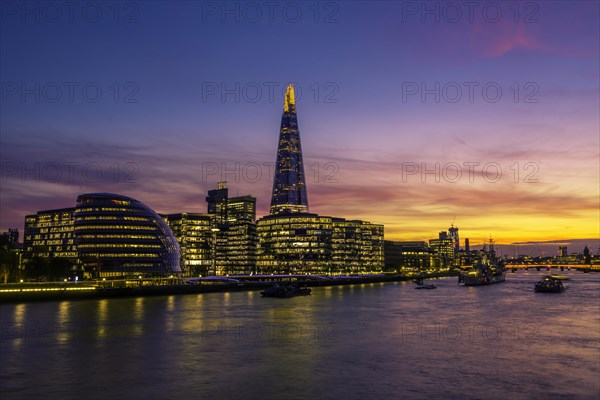 Skyline of the office complex More London Riverside