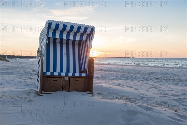 Beach chair on the beach