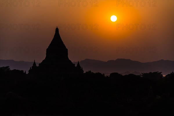Pagoda in backlight