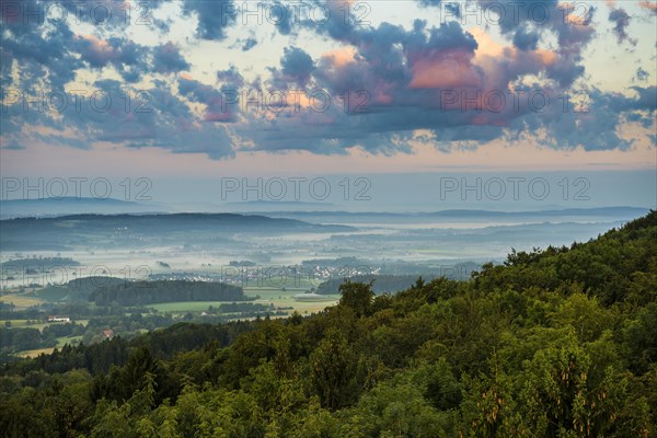 View from Gehrenberg with morning mist