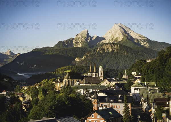 Village view with parish church St. Andreas and collegiate church St. Peter