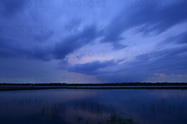 Thunderstorm clouds at dusk