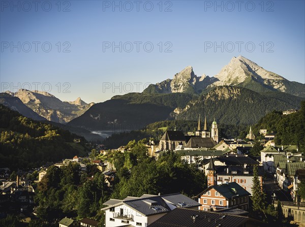 Village view with parish church St. Andreas and collegiate church St. Peter