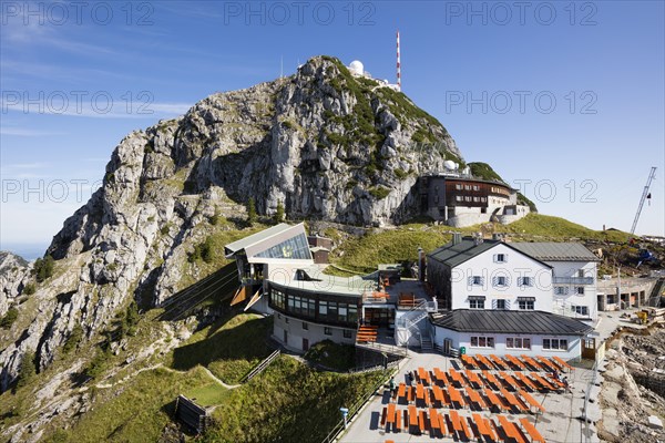Wendelstein summit with transmission tower and observatory