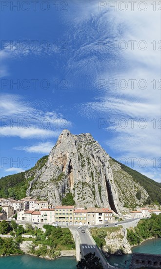 Limestone cliffs on the Durance River