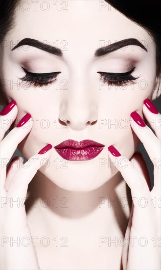Young woman with makeup