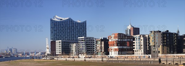 View of the Elbphilharmonie from the Marco Polo Terraces