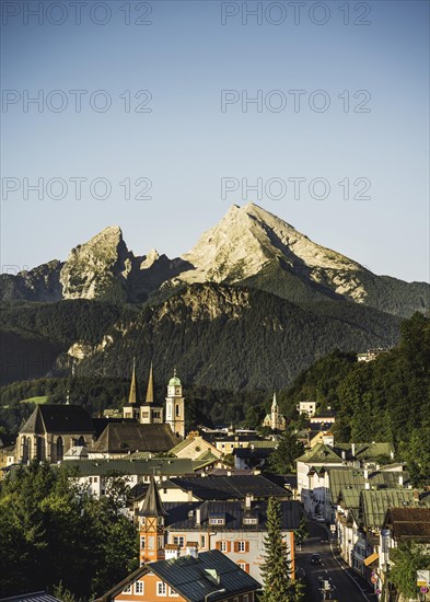 Village view with parish church St. Andreas and collegiate church St. Peter
