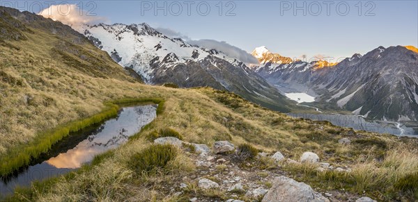 Reflection in mountain lake