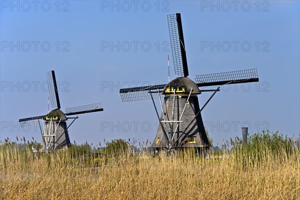 Two Dutch windmills