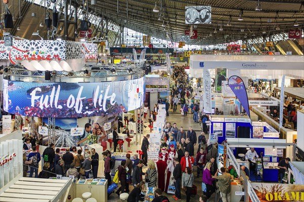 Exhibition hall with visitors
