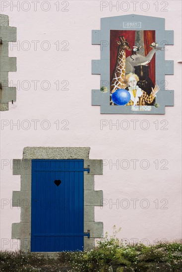 Painted house facade