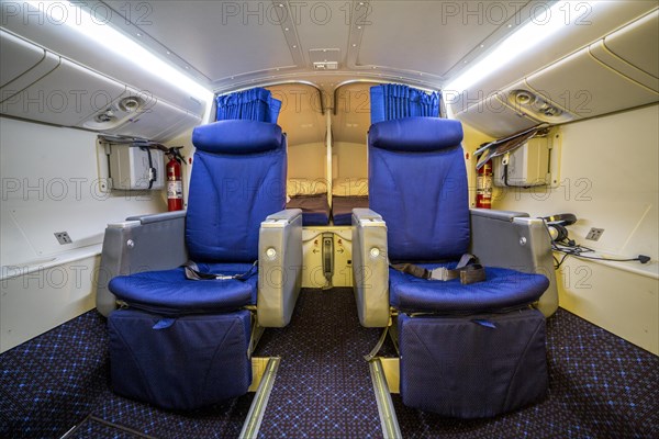 Luxury cabin in airplane for pilot and copilot
