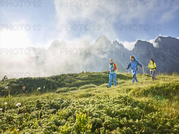 Hikers in mountains
