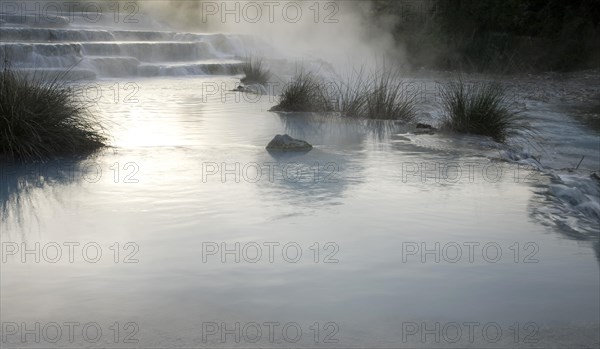 Steaming water