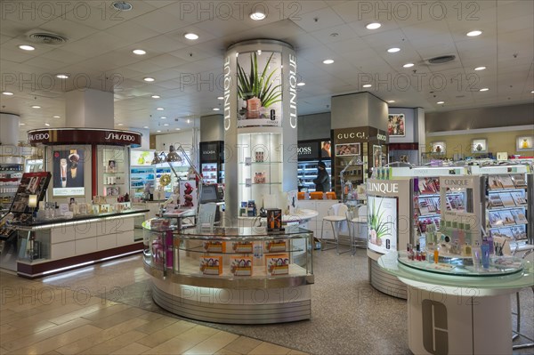 Cosmetics department in a department store