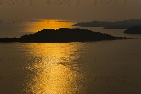 Sunset over Sveti Stefan Island