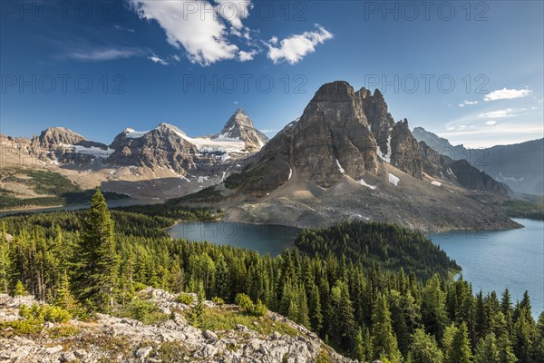 View from the summit of Mount Nublet on Mount Assiniboine
