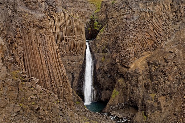 Litlanesfoss waterfall at Hengifoss