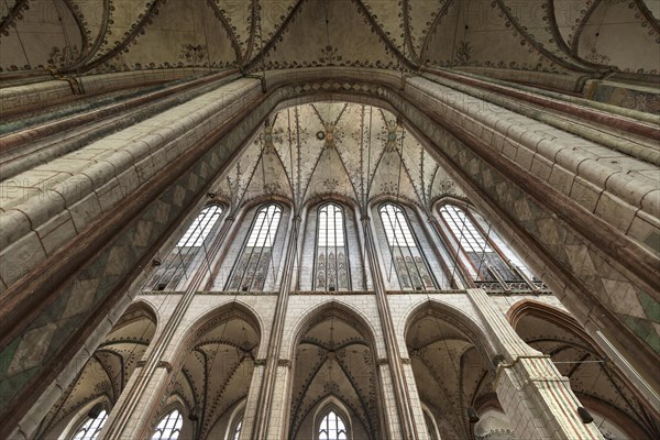 Pillars and ceiling vaults of St. Marienkirche