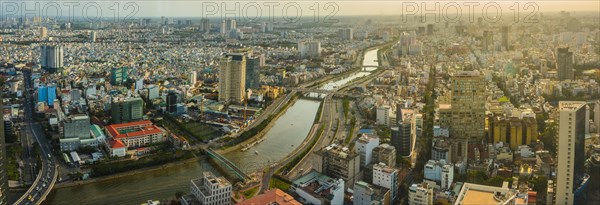 View of Ho Chi Minh City and Saigon River from the Bitexco Financial Tower